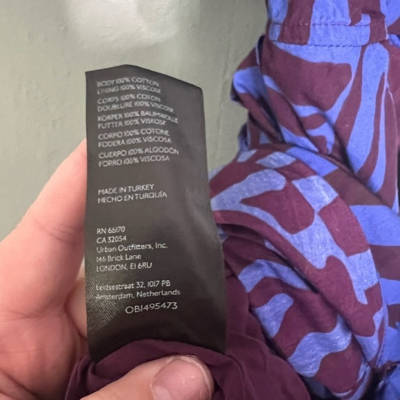 Anthropologie Twist Waist Midi Shirtdress in blue motif - Picture 5 of 11